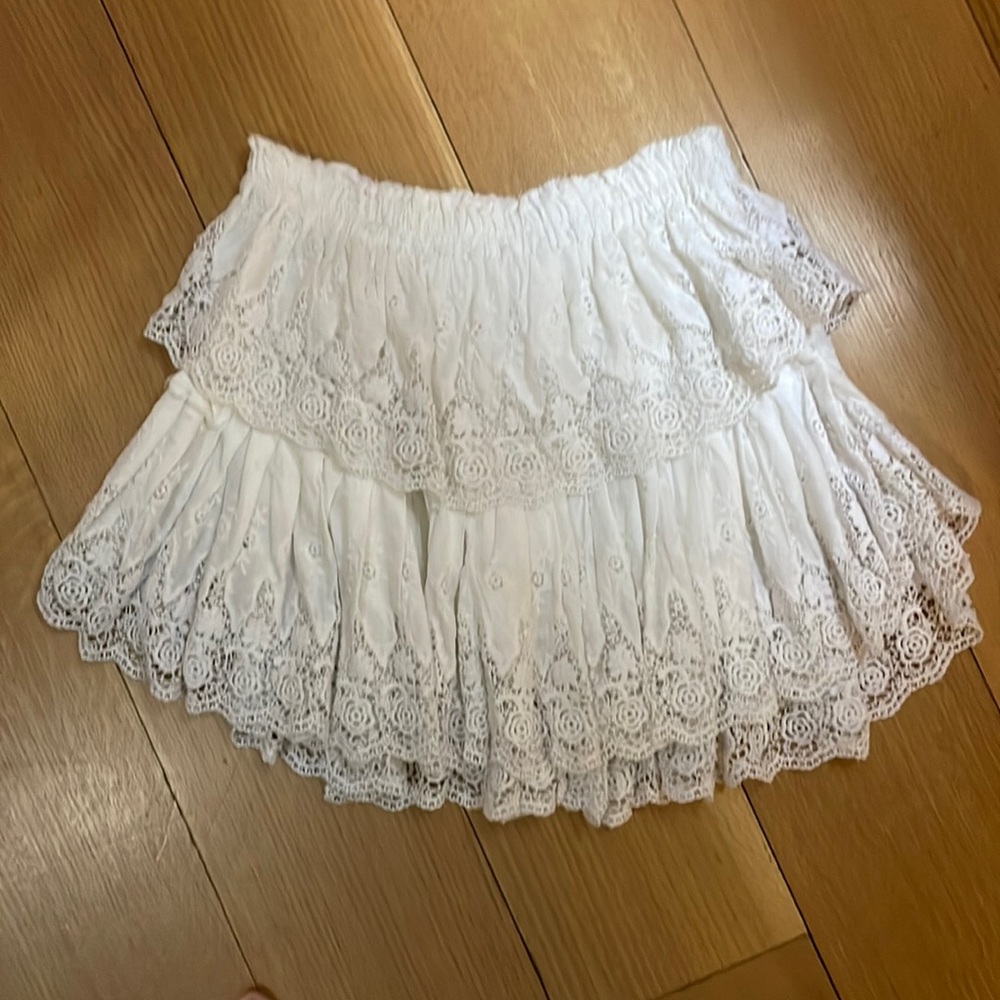 Loveshackfancy crochet skirt